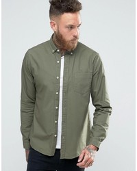 Chemise à manches longues olive Asos