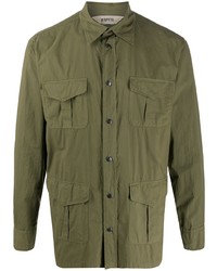 Chemise à manches longues olive Aspesi