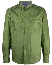 Chemise à manches longues olive Aspesi