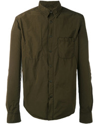 Chemise à manches longues olive Aspesi