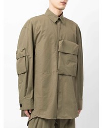 Chemise à manches longues olive Wooyoungmi