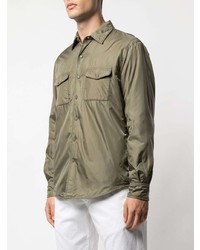 Chemise à manches longues olive Aspesi