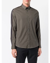 Chemise à manches longues olive Les Hommes Urban