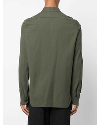 Chemise à manches longues olive Rick Owens