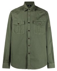 Chemise à manches longues olive Fay
