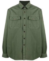 Chemise à manches longues olive Fay
