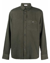 Chemise à manches longues olive Filippa K