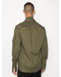 Chemise à manches longues olive Greg Lauren