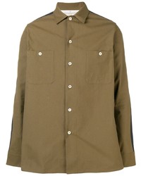 Chemise à manches longues olive Golden Goose