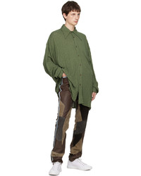 Chemise à manches longues olive Acne Studios