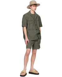 Chemise à manches longues olive Sacai