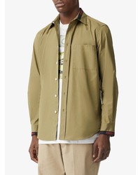 Chemise à manches longues olive Burberry