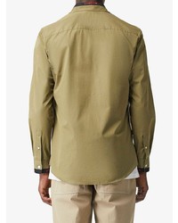 Chemise à manches longues olive Burberry