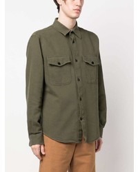 Chemise à manches longues olive Tommy Hilfiger