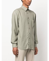 Chemise à manches longues olive Tom Ford