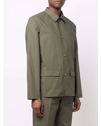 Chemise à manches longues olive Nanushka