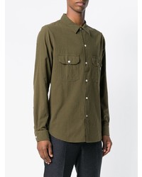 Chemise à manches longues olive Ps By Paul Smith