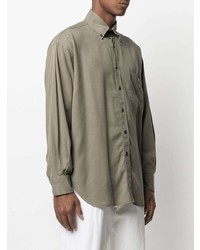 Chemise à manches longues olive Tom Ford