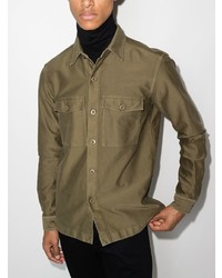 Chemise à manches longues olive Tom Ford