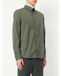 Chemise à manches longues olive A.P.C.