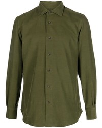 Chemise à manches longues olive Mazzarelli