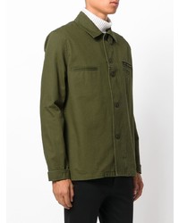 Chemise à manches longues olive Saint Laurent