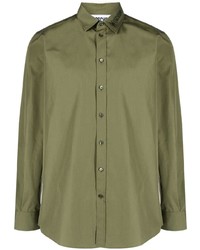 Chemise à manches longues olive Moschino
