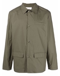 Chemise à manches longues olive Nanushka