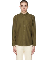 Chemise à manches longues olive Nudie Jeans