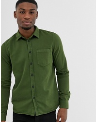 Chemise à manches longues olive Nudie Jeans