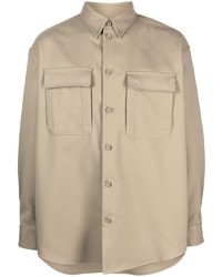 Chemise à manches longues olive Off-White