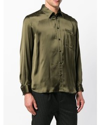 Chemise à manches longues olive MSGM