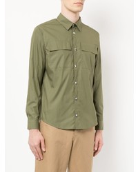 Chemise à manches longues olive MSGM