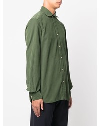 Chemise à manches longues olive Boglioli