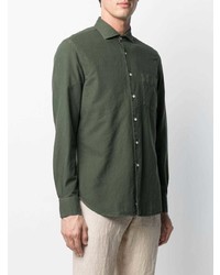 Chemise à manches longues olive Aspesi