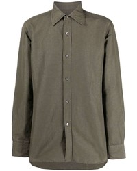 Chemise à manches longues olive Tom Ford