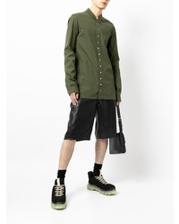 Chemise à manches longues olive Rick Owens