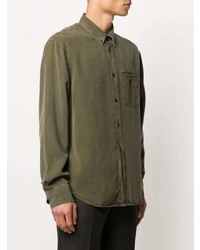 Chemise à manches longues olive Filippa K