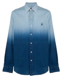 Chemise à manches longues ombre bleu clair Polo Ralph Lauren