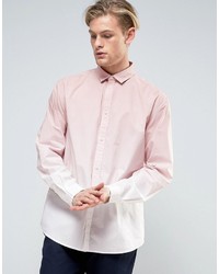Chemise à manches longues ombre rose