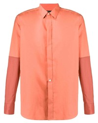 Chemise à manches longues orange Ann Demeulemeester