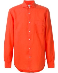 Chemise à manches longues orange Aspesi