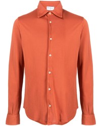 Chemise à manches longues orange Fedeli