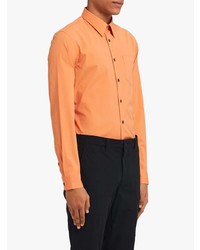 Chemise à manches longues orange Prada