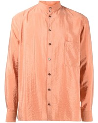 Chemise à manches longues orange Lemaire