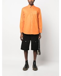 Chemise à manches longues orange Raf Simons