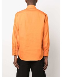 Chemise à manches longues orange Raf Simons