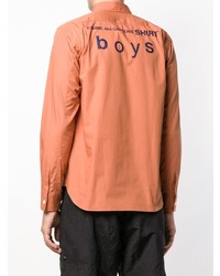 Chemise à manches longues orange Comme Des Garçons Shirt Boys