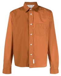 Chemise à manches longues orange Marni