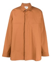 Chemise à manches longues orange Nanushka